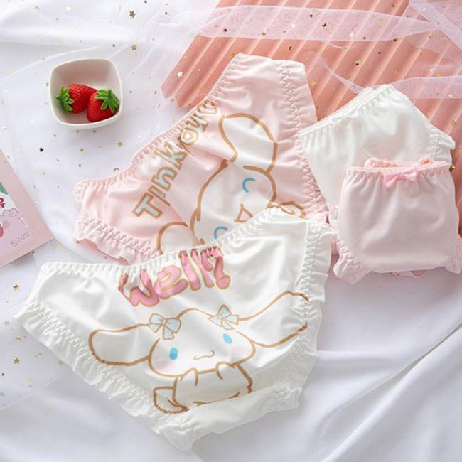 4Pcs Cute Japanese Soft Girl Loli Panties Underwear