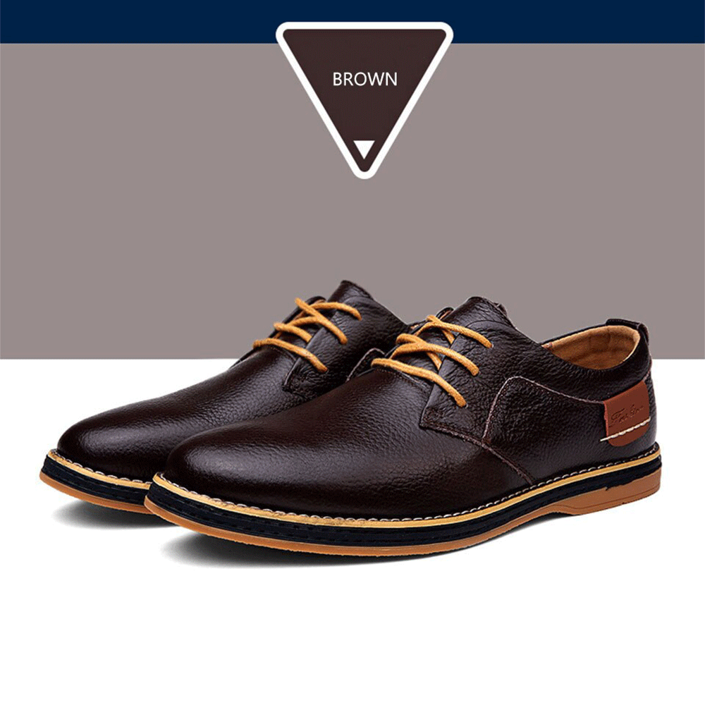Mens Oxford Genuine Leather Business Shoes