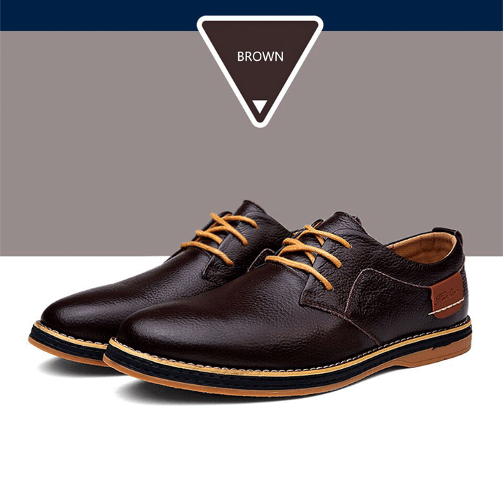 Mens Oxford Genuine Leather Business Shoes