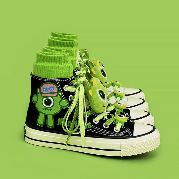 Cartoon Little Monster Canvas Shoes
