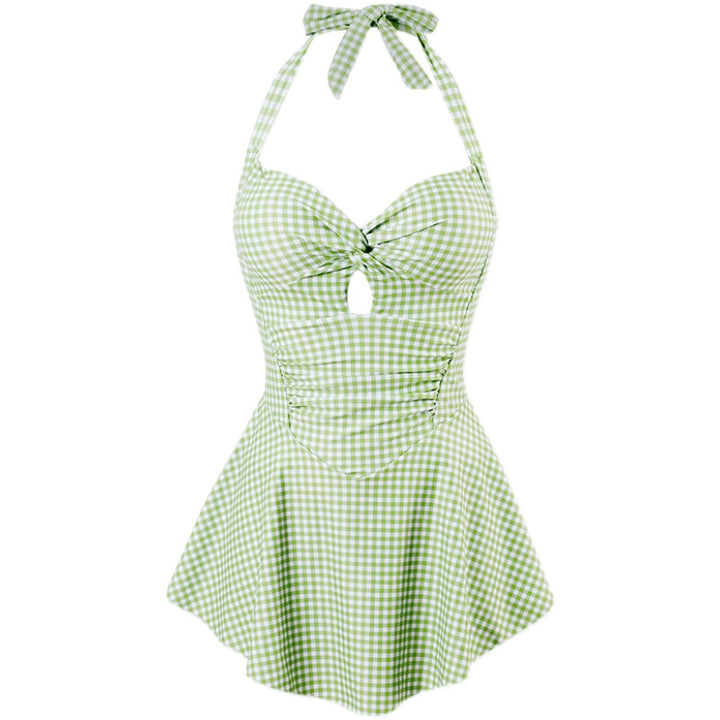 Soft Girl Aesthetic Hanging Neck Halter Swimsuit