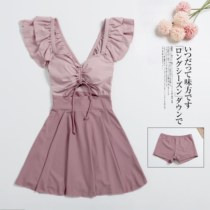 Cute Sweet Ruffle Swimsuit Dress