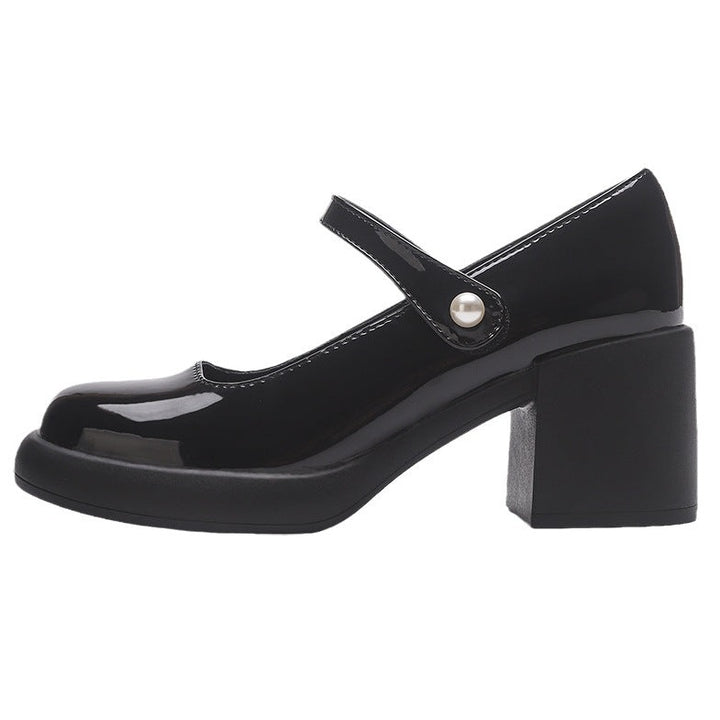 Pearls Vintage Style Mary Jane Heels Pumps