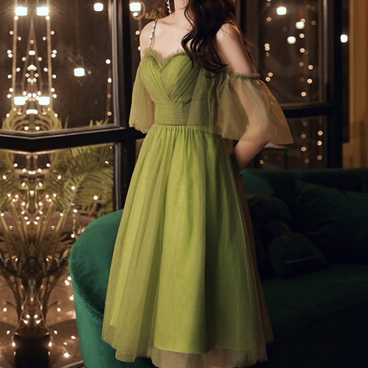 Green Tulle Prom Dress Green Homecoming Dress
