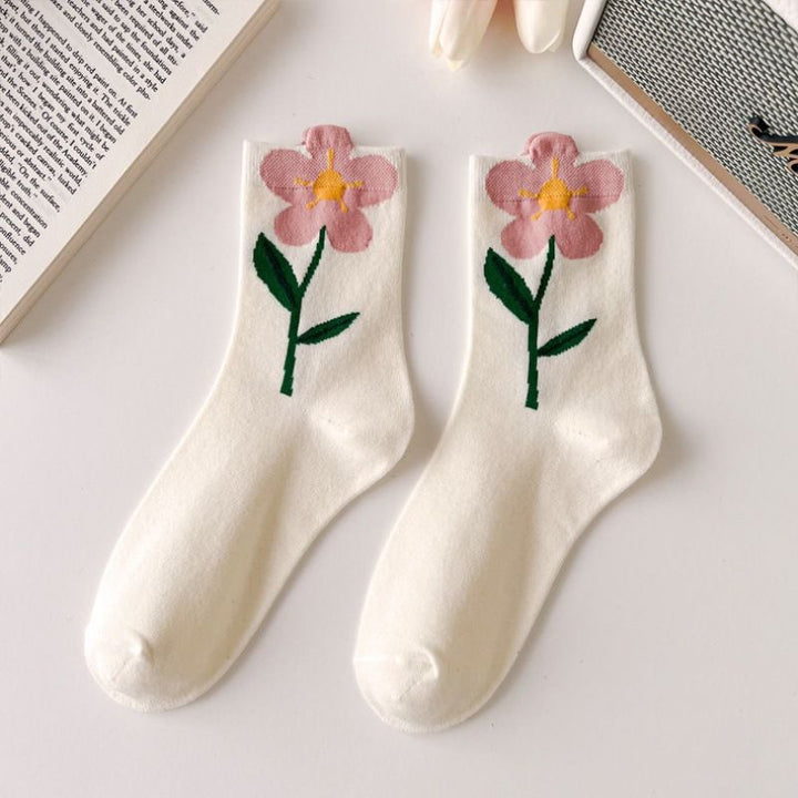 Cute Flowers Candy Color Socks