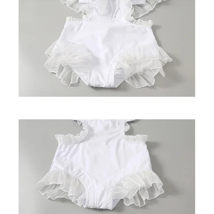 Off The Shoulder Flouncing Swimsuit