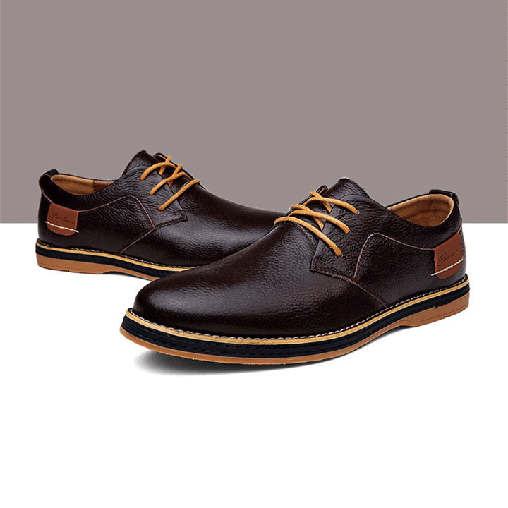 Mens Oxford Genuine Leather Business Shoes