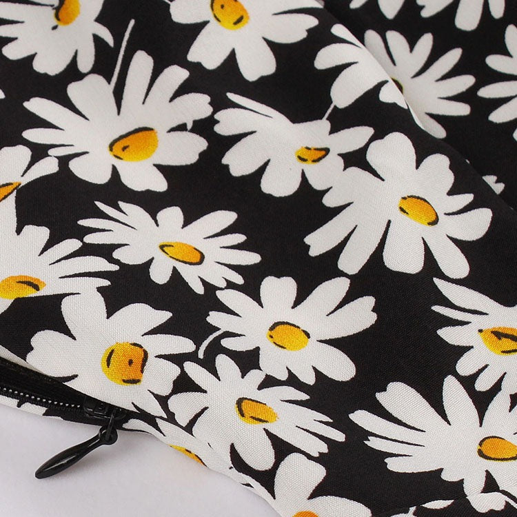Summer Daisy Vintage Spaghetti Strap Dress
