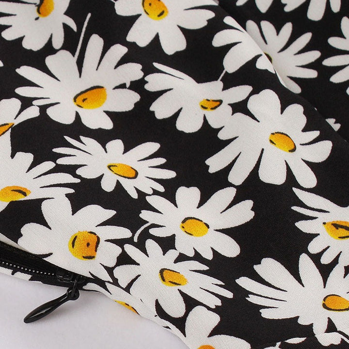 Summer Daisy Vintage Spaghetti Strap Dress