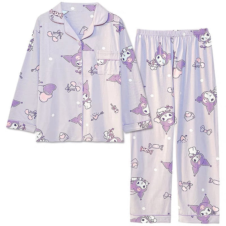 Womens Pajama Sets Button Down Long Sleeve Pj Sleepwear Home Wear