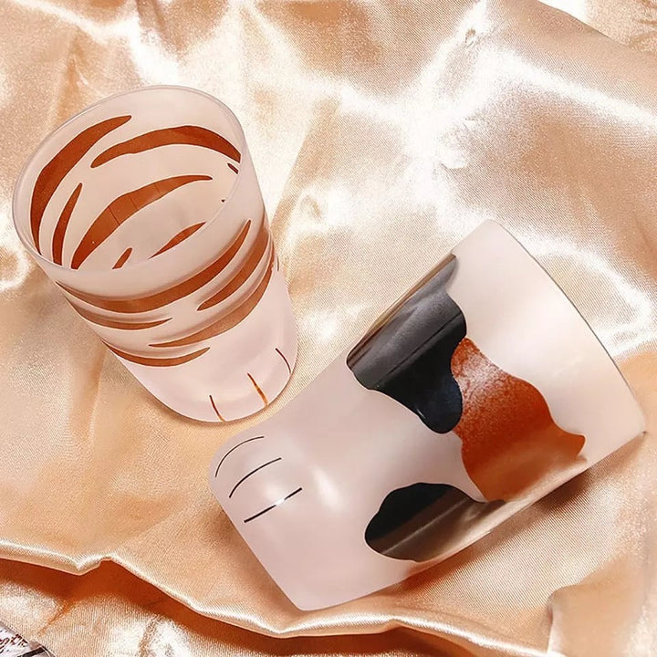 Kawaii Cute Cat Paw Glass Cup