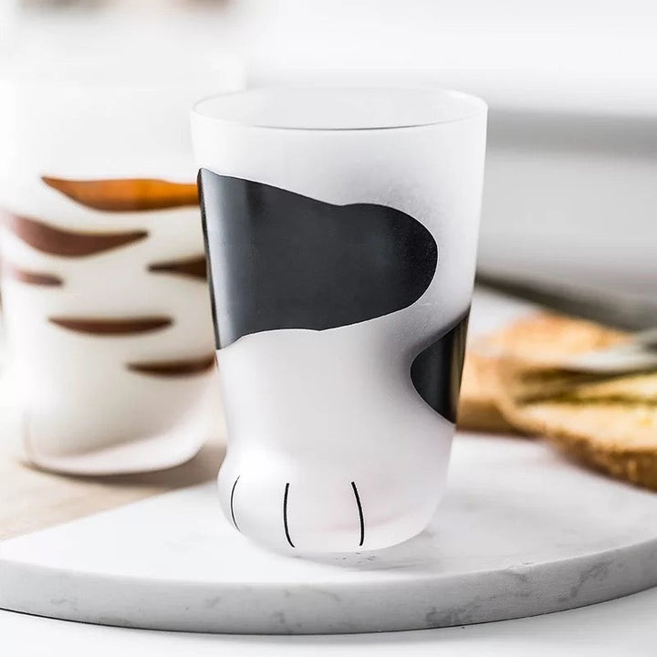 Kawaii Cute Cat Paw Glass Cup