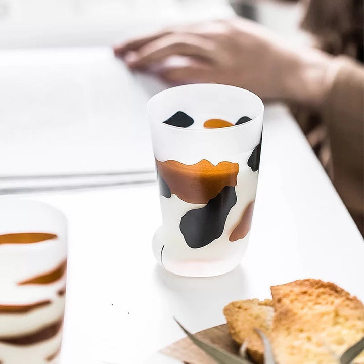 Kawaii Cute Cat Paw Glass Cup