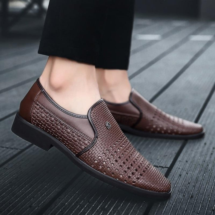 Men's Summer Genuine Leather Loafers Plus Size