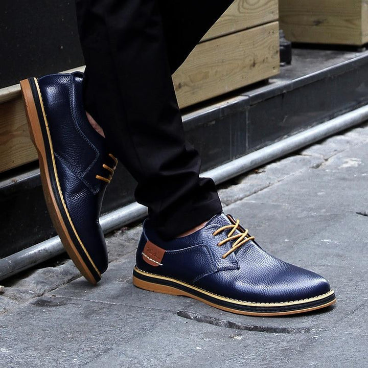 Mens Oxford Genuine Leather Business Shoes