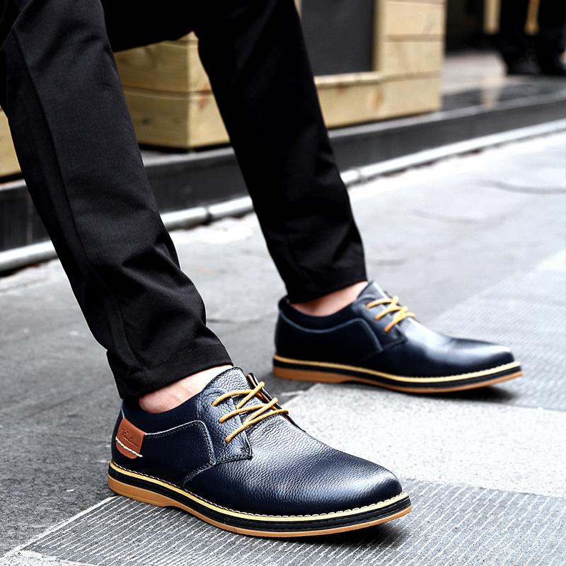 Mens Oxford Genuine Leather Business Shoes