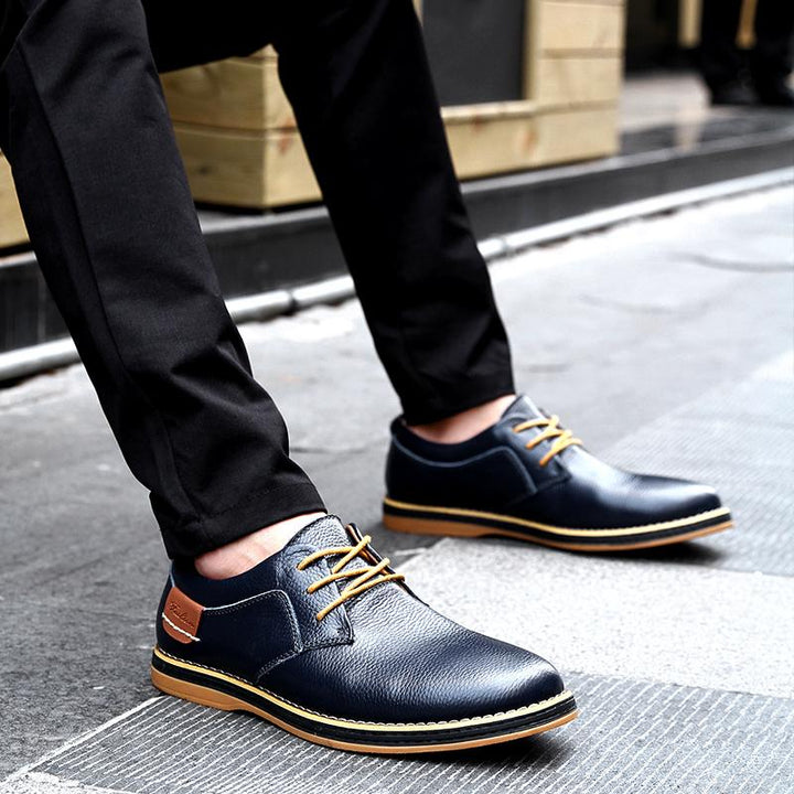 Mens Oxford Genuine Leather Business Shoes