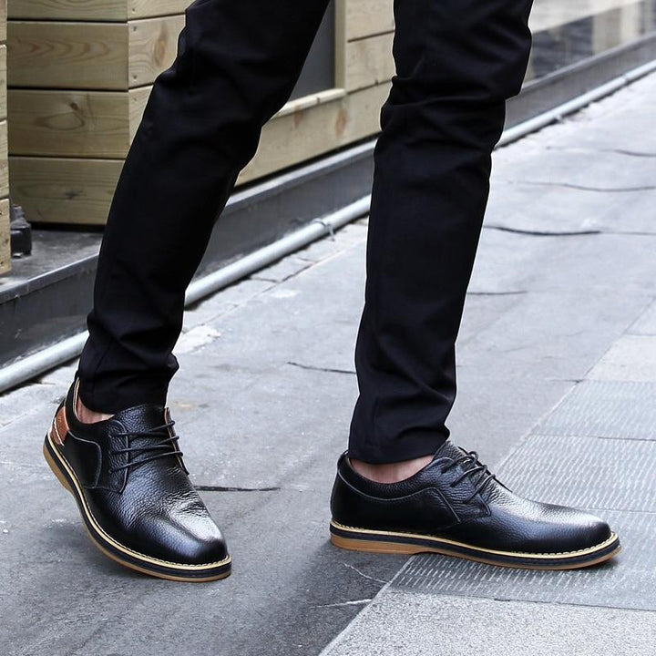 Men Oxford Genuine Leather Business Shoes Plus Size 14