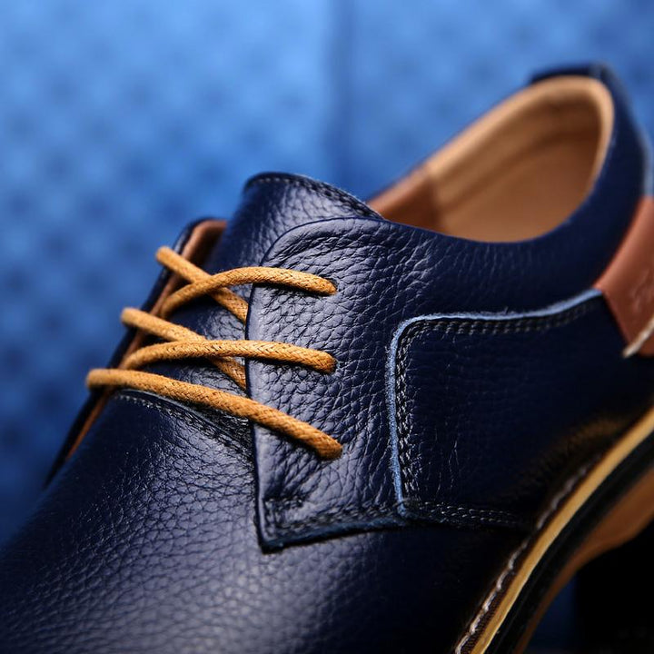 Mens Oxford Genuine Leather Business Shoes