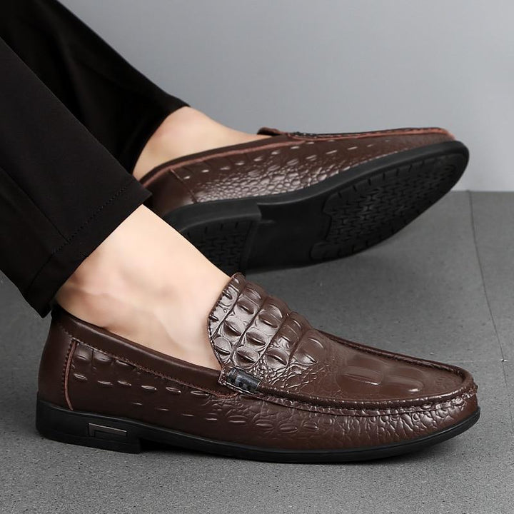 Men's Crocodile Business Leather Loafers