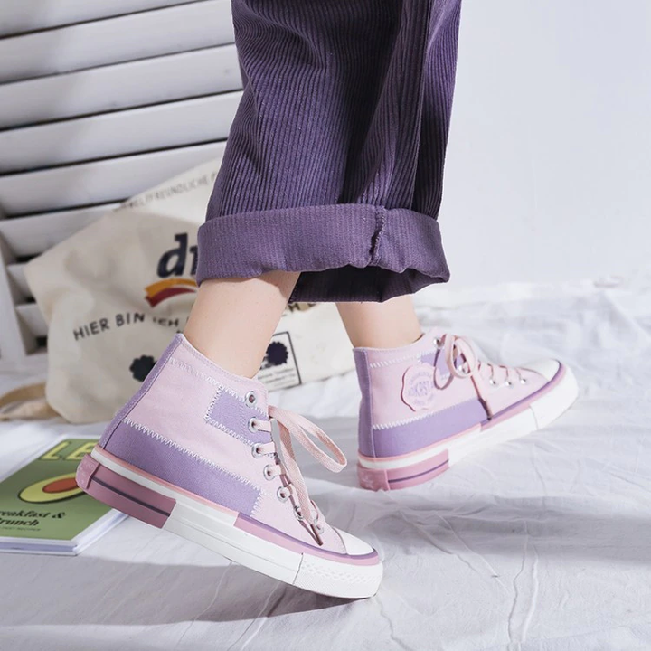 Sweet Color Canvas Sneakers High Top