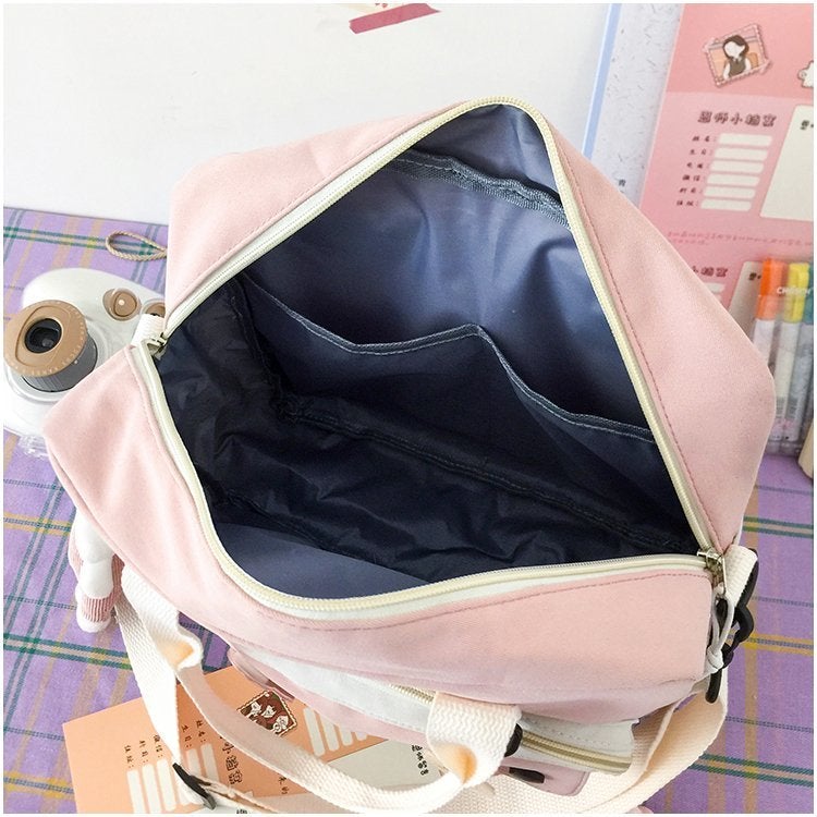 Preppy Style Small Cute Rabbit Backpack Girls Schoolbag