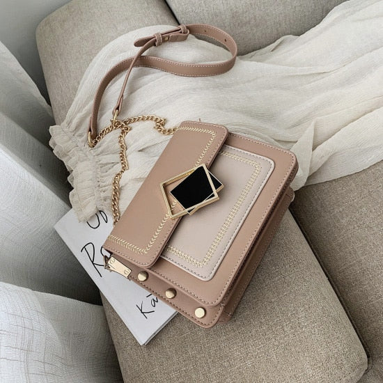 Chain Pu Leather Crossbody Bags For Women