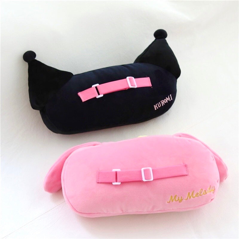 Kuromi My Melody Inspired Car Neck Headrest Pillows Seatbelt Covers Accessories