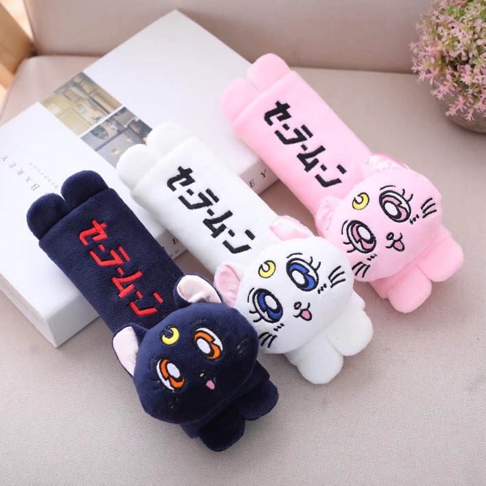 Sailor Moon Inspired Car Seat Headrest Neck Pillow Seatbelt Cover Accessories