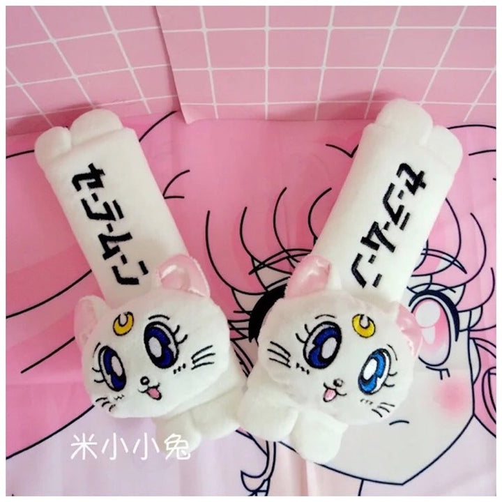 Sailor Moon Inspired Car Seat Headrest Neck Pillow Seatbelt Cover Accessories