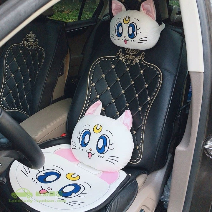 Sailor Moon Inspired Car Seat Headrest Neck Pillow Seatbelt Cover Accessories