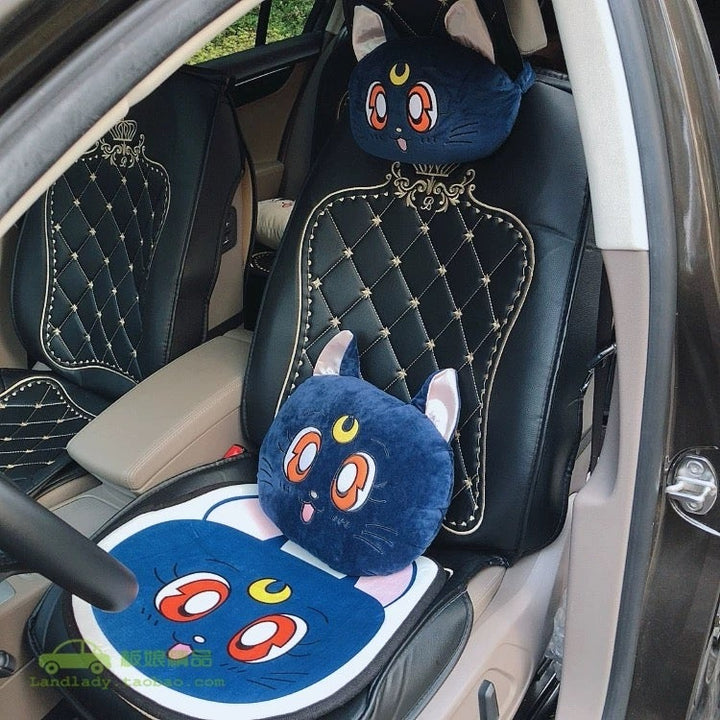 Sailor Moon Inspired Car Seat Headrest Neck Pillow Seatbelt Cover Accessories
