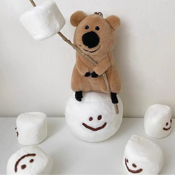 Cute Destress Smiley Marshmallow Mini Plush Toy