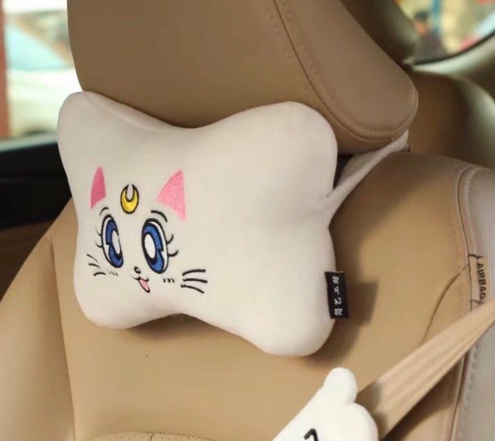 Sailor Moon Inspired Car Seat Headrest Neck Pillow Seatbelt Cover Accessories