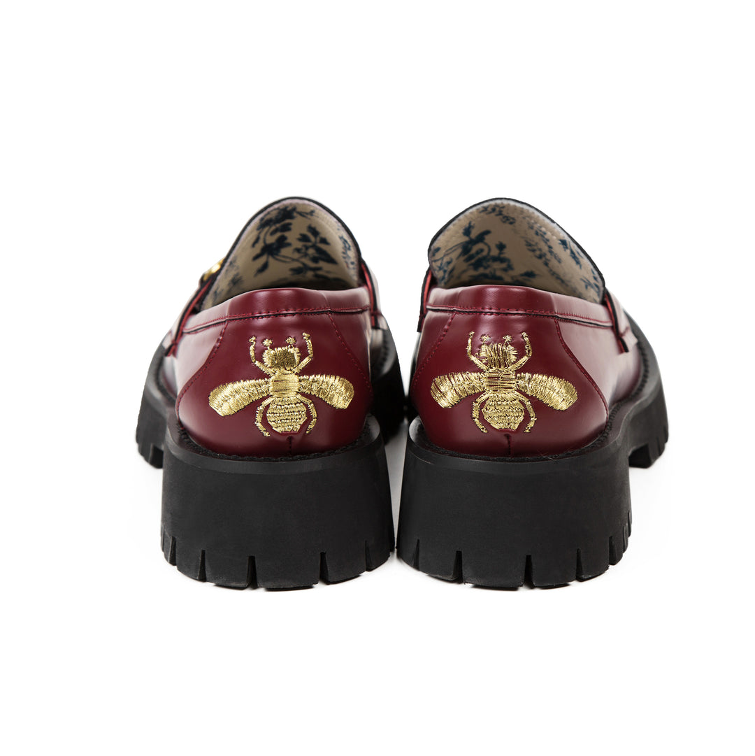 Handmade Leather Loafers Metal Platform Vintage Mary Jane Shoes