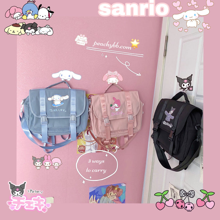 Kawaii Kuromi School Backpack Satchel Messenger Bag Gift