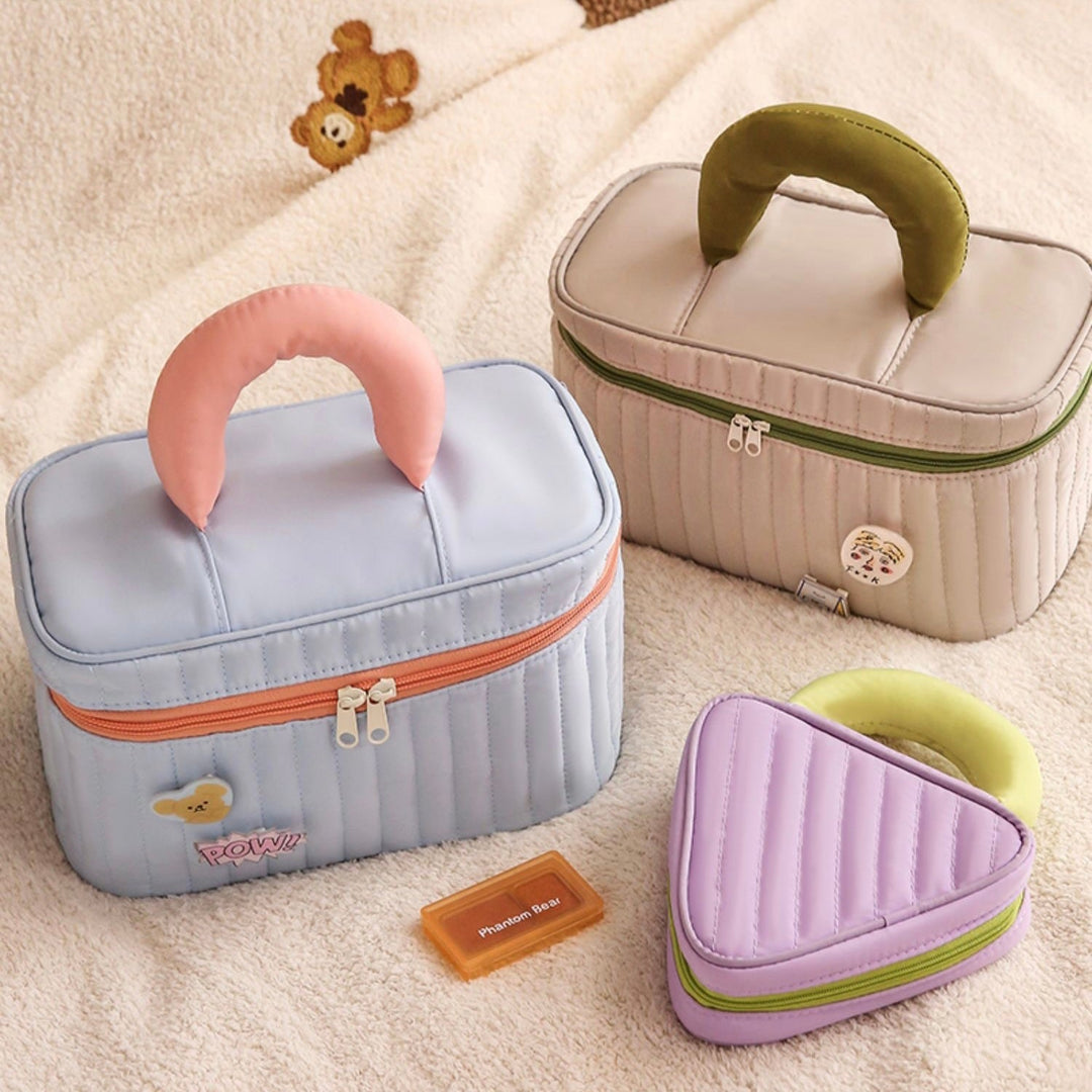 Kawaii Aesthetics Large Capacity Colour Cosmetic Bag