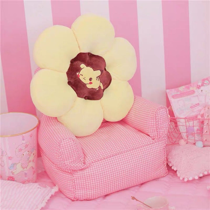 Kawaii Flowers Cushion & Backrest Pillow