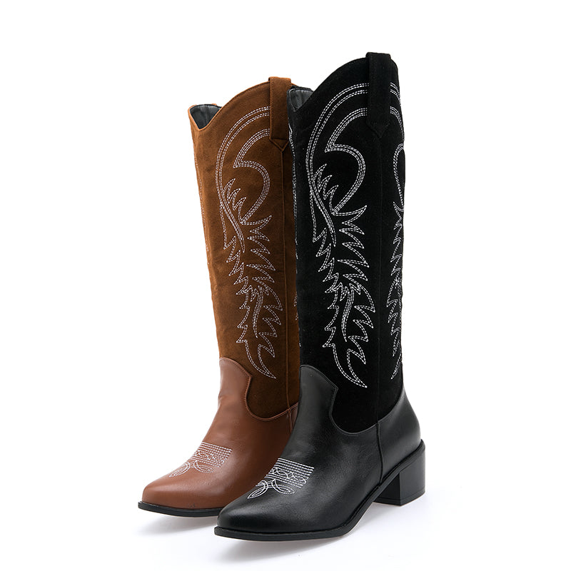 Womens Knee High Western Cowboy Boots
