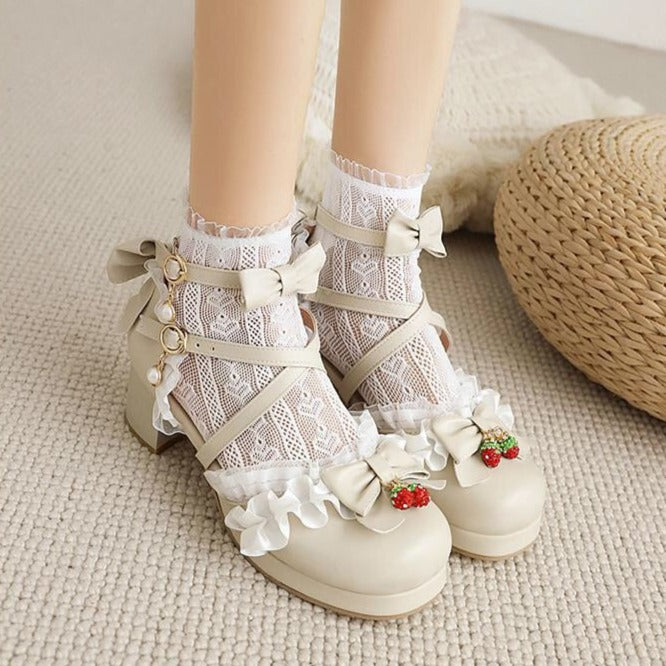 Cute Japanese Lolita Shoes Mary Jane Pumps