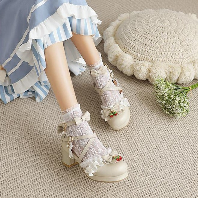 Cute Japanese Lolita Shoes Mary Jane Pumps