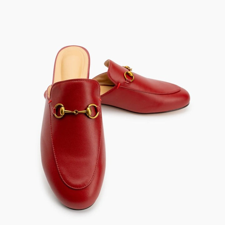 Womens Handmade Slide Slip On Flat Mules