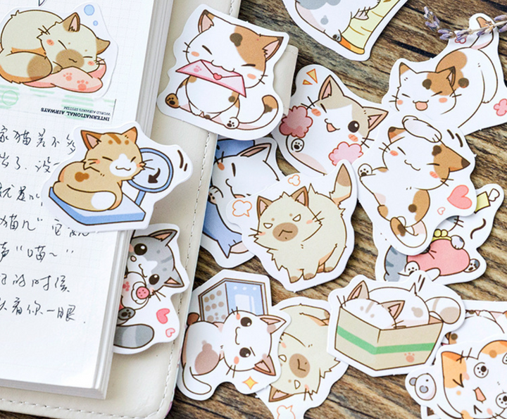 3Pcs Kawaii Little Chibi Cat Stickers