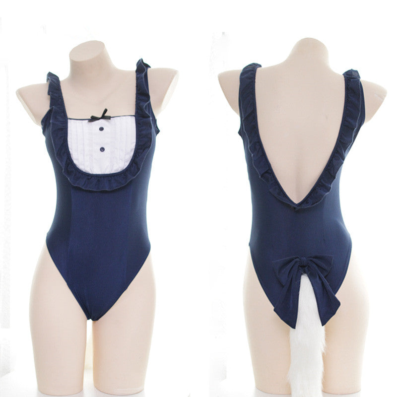 Lolita one-piece Swimsuit + Tail