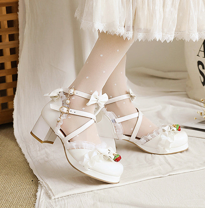 Cute Japanese Lolita Shoes Mary Jane Pumps