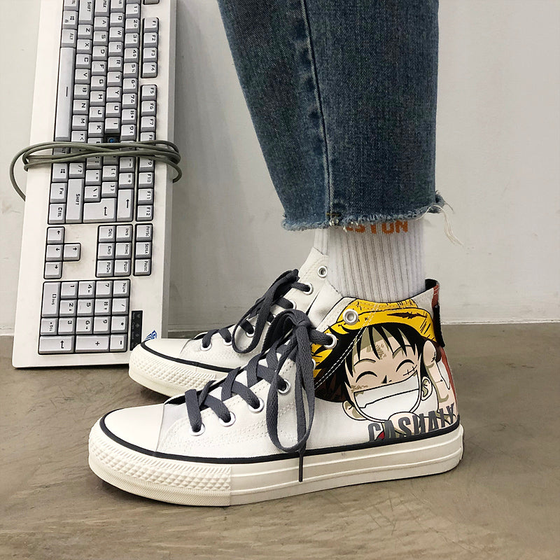 Anime High Top Canvas Shoes Couples