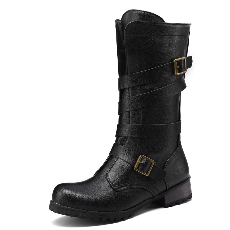 Women's Buckle Biker Boots