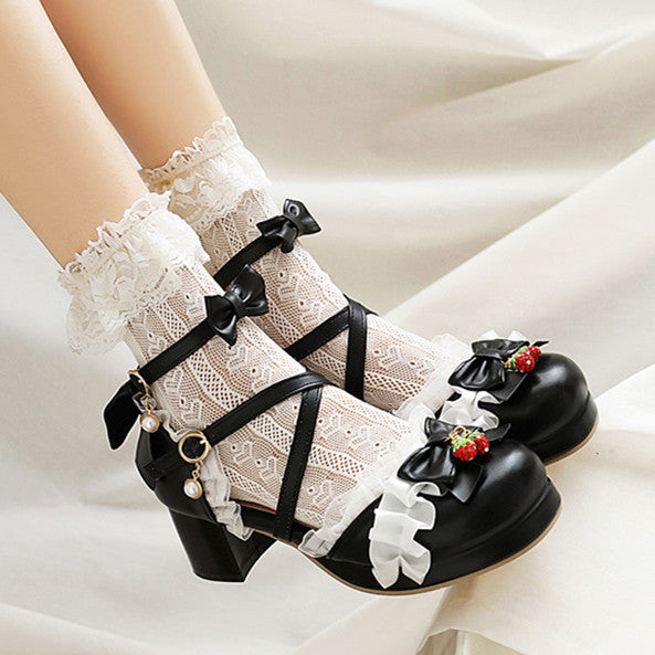 Cute Japanese Lolita Shoes Mary Jane Pumps