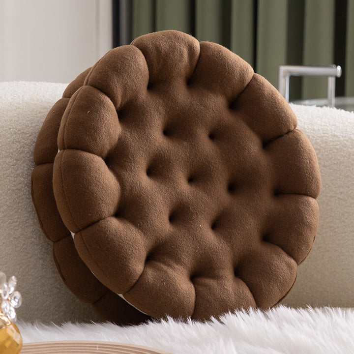 Biscuit Shaped Seat Cushion Cookie Pillow