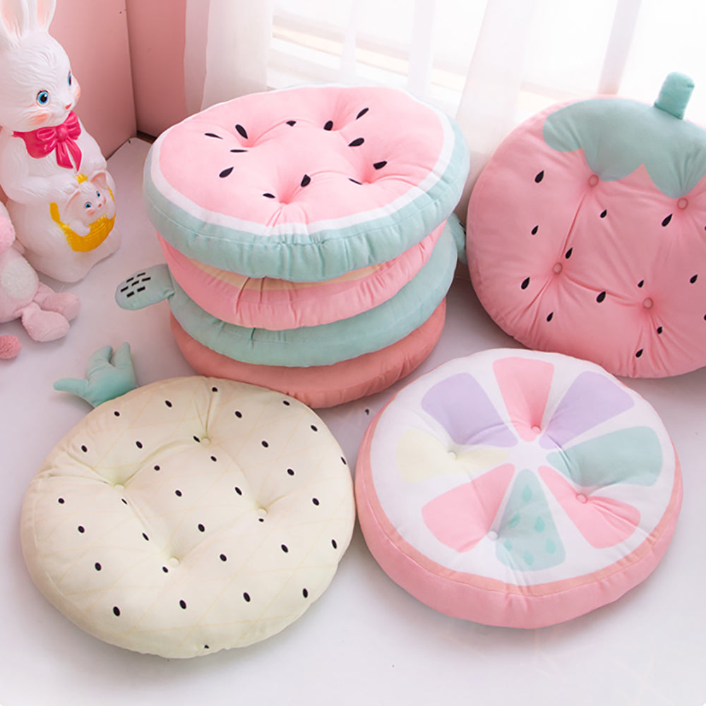 Kawaii Fruity Plush Seat Cushion